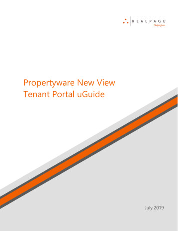 Propertyware New View Tenant Portal UGuide