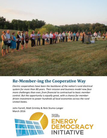 Report: Re-Member-ing The Electric Cooperative