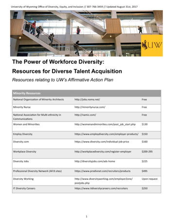 The Power Of Workforce Diversity: Resources For Diverse .