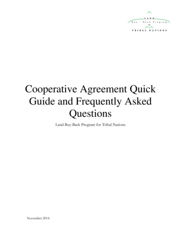 Cooperative Agreement Quick Guide And Frequently Asked .