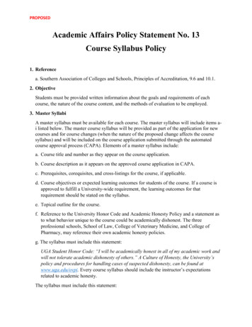 UGA Policy Subcommittee: ACADEMIC AFFAIRS POLICY 