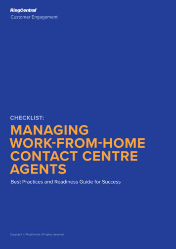 CHECKLIST: MANAGING WORK-FROM-HOME CONTACT 