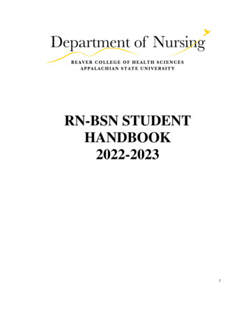 Rn-bsn Student Handbook 2022-2023