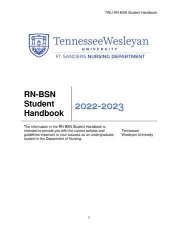 RN-BSN Student 2022-2023 Handbook