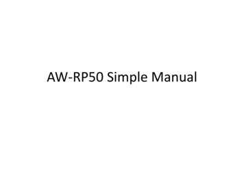 AW-RP50 Simple Manual - Panasonic