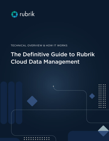 The Definitive Guide To Rubrik Cloud Data Management - SHI