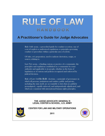 RULE OF LAW HANDBOOK - Library Of Congress