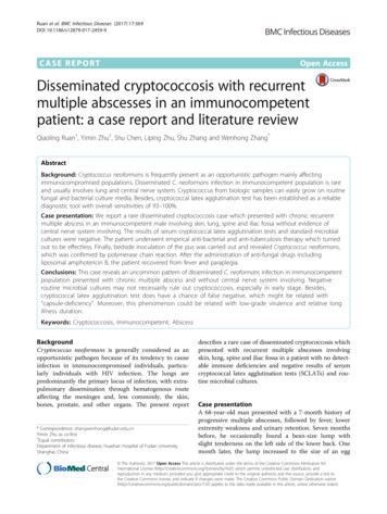 Disseminated Cryptococcosis With Recurrent Multiple .