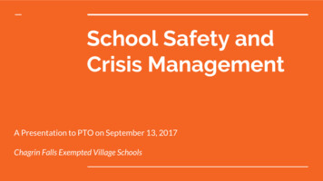 School Safety And Crisis Management