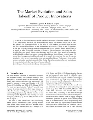 The Market Evolution And Sales Takeoff Of Product Innovations