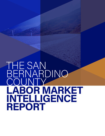 San Bernardino County Labor Market Intelligence Report