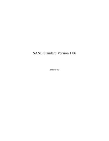 SANE Standard Version 1 - Scanner Access Now Easy
