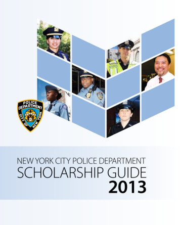 NEW YORK CITY POLICE DEPARTMENT SCHOLARSHIP GUIDE 