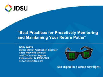 “Best Practices For Proactively Monitoring And Maintaining .