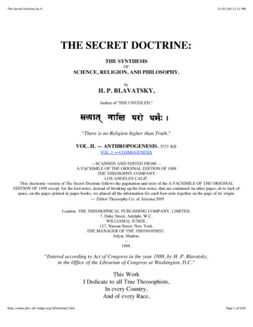 The Secret Doctrine By H - Ultindia 