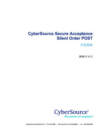 标题页 CyberSource Secure Acceptance