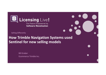 Selling Differently How Trimble Navigation Systems Used .
