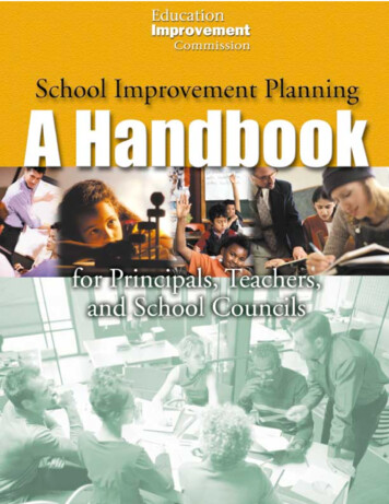School Improvement Planning - A Handbook For Principals .