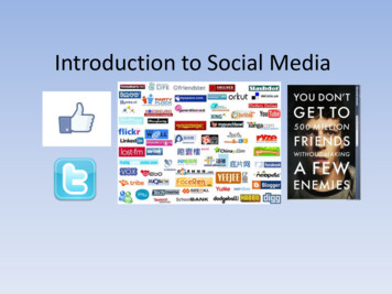 Introduction To Social Media - US EPA