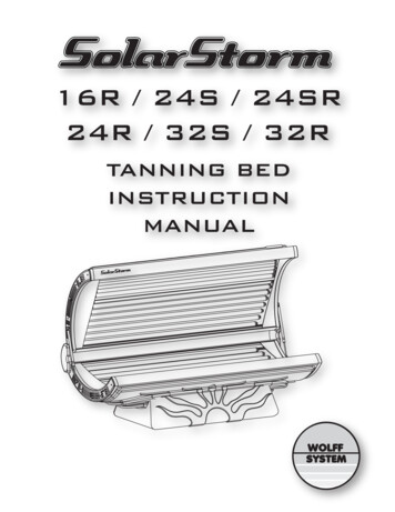 TANNING BED INSTRUCTION MANUAL
