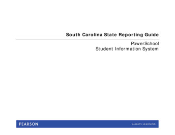 South Carolina State Reporting Guide
