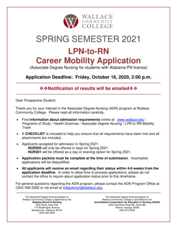 Spring 2021 LPN To RN Mobility Application Packet - Wallace