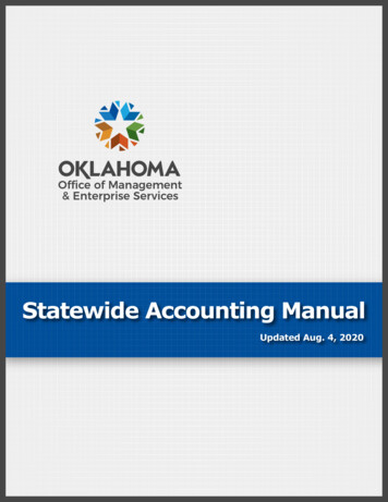 Statewide Accounting Manual - OMES