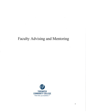 Faculty Advising And Mentoring Report - TCC.edu