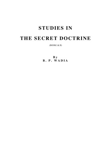 Studies In The Secret Doctrine - Theosophy