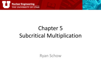 Chapter 5 Subcritical Multiplication