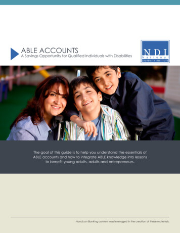 ABLE Accounts - National Disability Institute