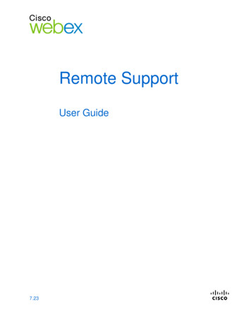 Cisco WebEx Support Center User Guide WS