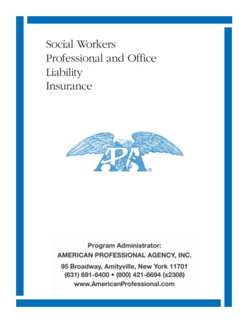 Social Workers Professional And Office Liability Insurance