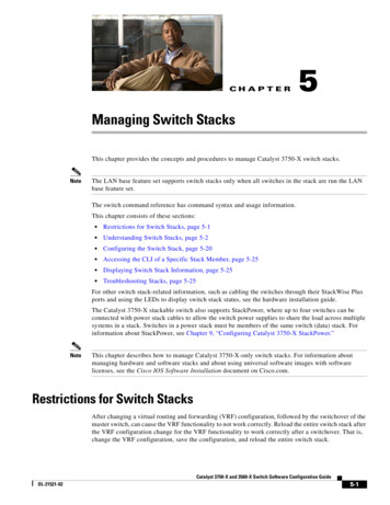 Managing Switch Stacks - Cisco