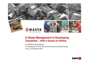 E-Waste Management In Developing Countries – With A 
