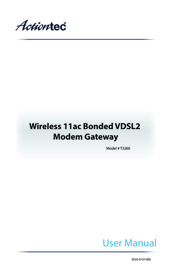 Wireless 11ac Bonded VDSL2 Modem Gateway