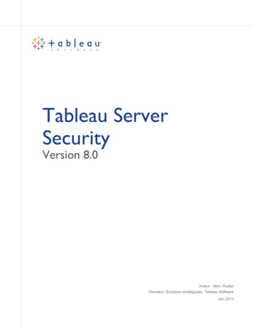 Tableau Server Security