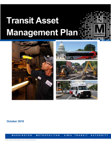 Transit Asset Management Plan - WMATA