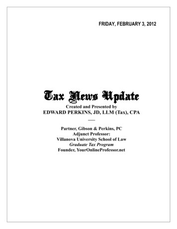 Tax News Update - Lawyers In Media, PA