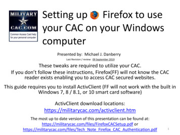 Setting Up Firefox To Use Your CAC On Your Windows 