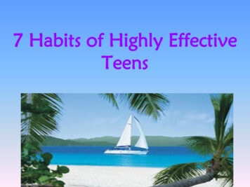 7 HABITS OF HIGHLY EFFECTIVE TEENS - Arleta High School