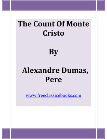 The Count Of Monte Cristo - Free C Lassic E-books