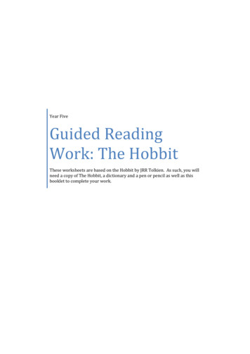 Guided Reading Work: The Hobbit - A Child's Guide To