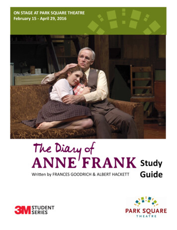 The Diary Of Anne Frank Study Guide 2016 - Park Square 