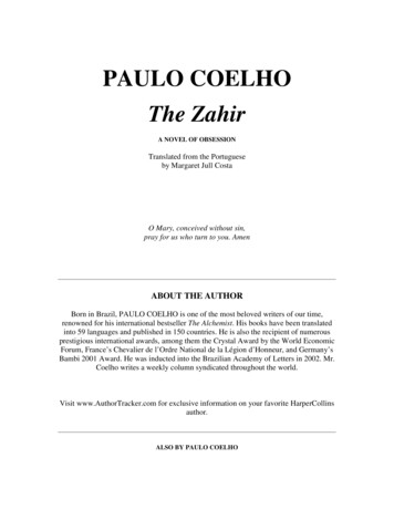 PAULO COELHO The Zahir - 'n' Read
