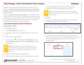 Time Tracking: Enter Time Worked In Time Tracking Employee