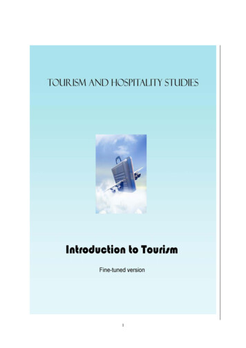 Manual On Module I Introduction To Tourism