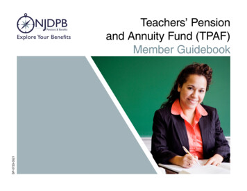 Pensions & Benefits And Annuity Fund (TPAF) Member 