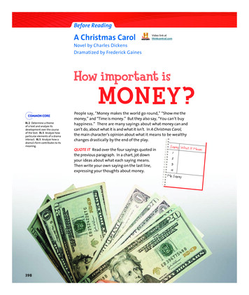 How Important Is MONEY? - Weebly