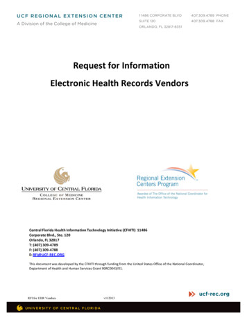 UCF REC EHR RFI Narrative 112013 - HealthARCH